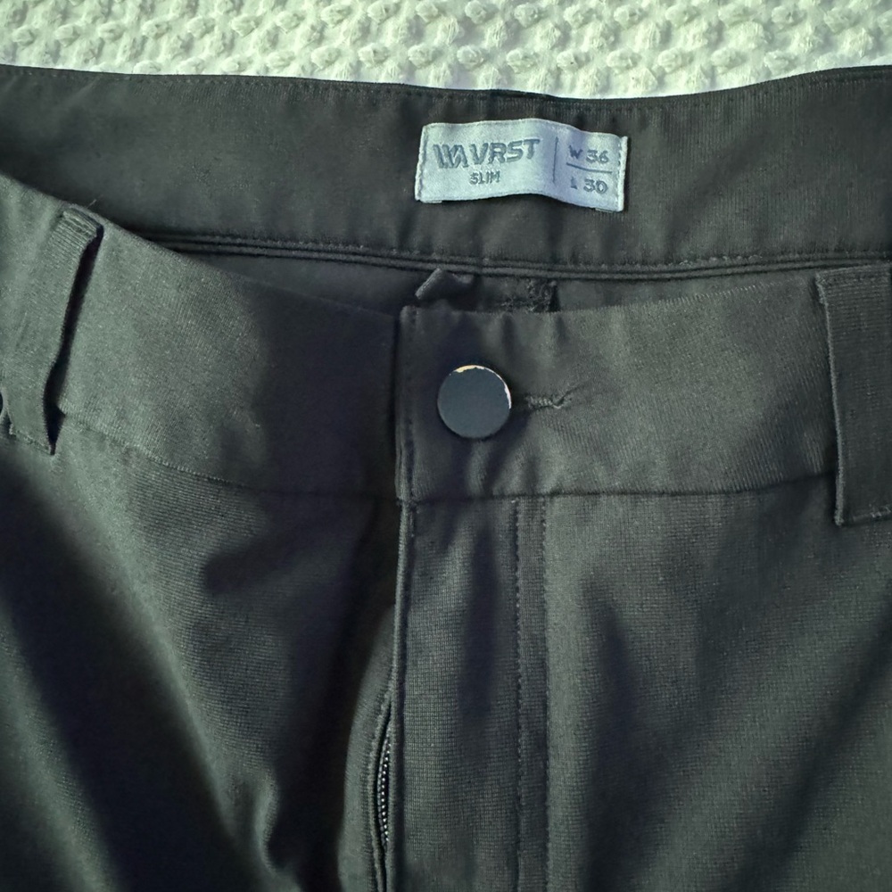 Black Smooth Cotton Blend Chinos